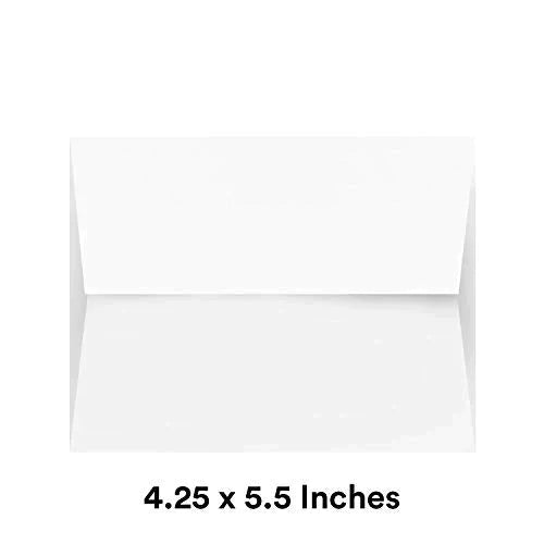 White Square Flapped Invitation Envelopes - 250 Per Pack (A6 4 ¾" x 6 ½") FoldCard