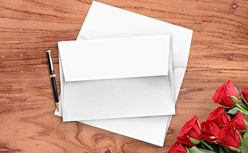 White Square Flapped Invitation Envelopes - 250 Per Pack (A7 5¼" x 7¼") FoldCard