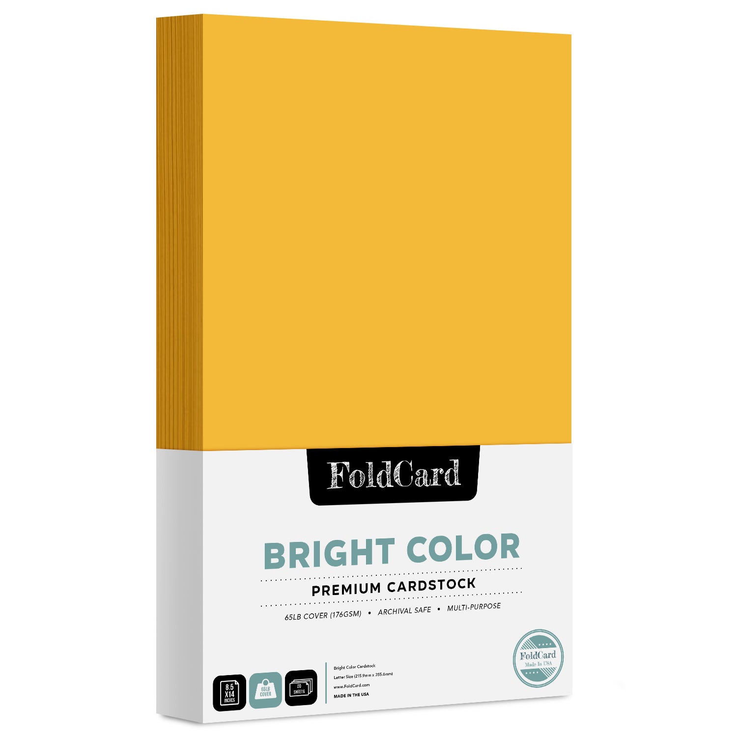 Vibrant Bright Color Cardstock for DIY Art Projects - 8.5x14 50 Sheets